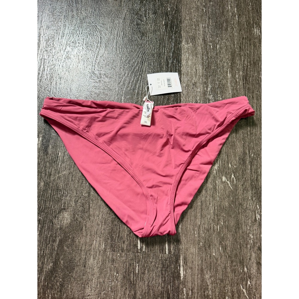 Andie Swim Symi Bottom Women XL Mulberry Pink Ruched‎ Back Bikini NWT